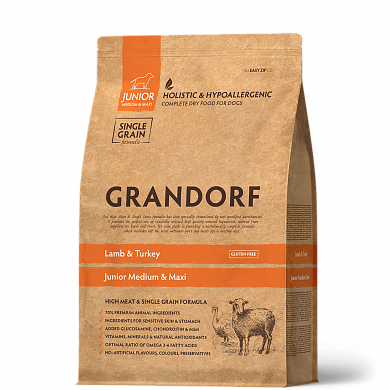 Grandorf  Junior Medium&Maxi Lamb&Turkey