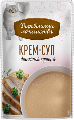 Деревенские лакомства Крем-суп с филейной курицей,35гр