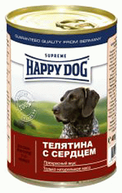 Happy Dog Консервы для собак (телятина/сердце)