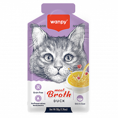Wanpy Cat  для кошек  "Бульон" с уткой