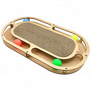 sh-07335 Когтеточка кошка Игровой комплекс Стадион с шариками c когтеточкой из каната