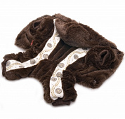 Limargy Шубка меховая "Дорожка из страз" коричневая